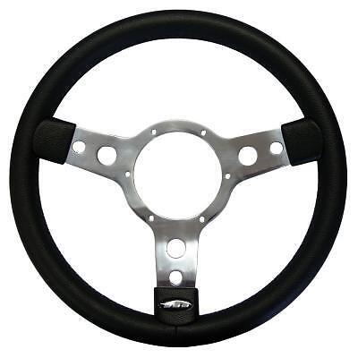 Mountney Traditional Vinyl Steering Wheel with Polished Centre 14"