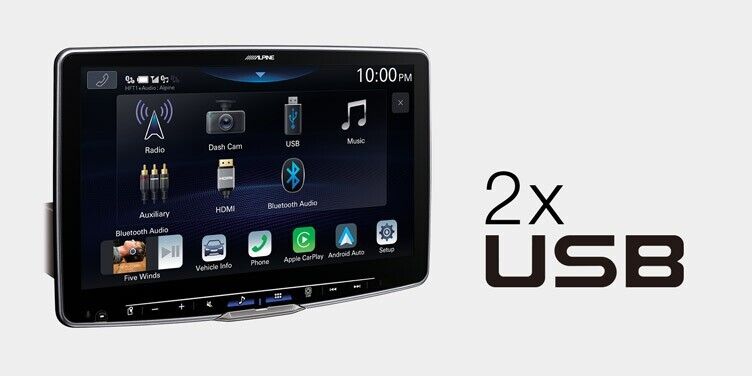 Alpine 11" Media Receiver with BT DAB CarPlay Android Auto for Ford Transit 2018