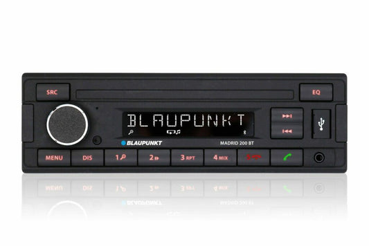 Blaupunkt Madrid 200 BT Car Stereo Radio Bluetooth USB Mechless Retro OEM Look