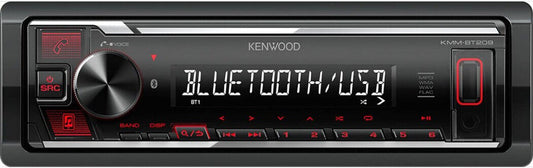 KENWOOD KMM BT209 Single Din Car Stereo Headunit with Bluetooth, USB, Alexa