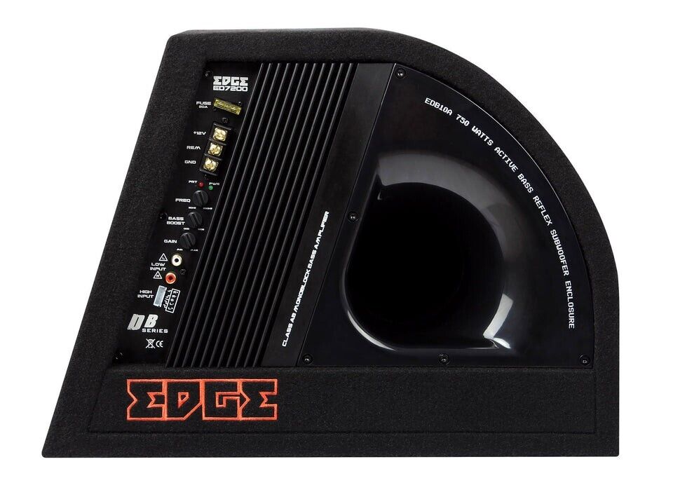 CAR 10" Active Subwoofer EDGE DB Series 10 inch 750 watts Active Bass Enclosure