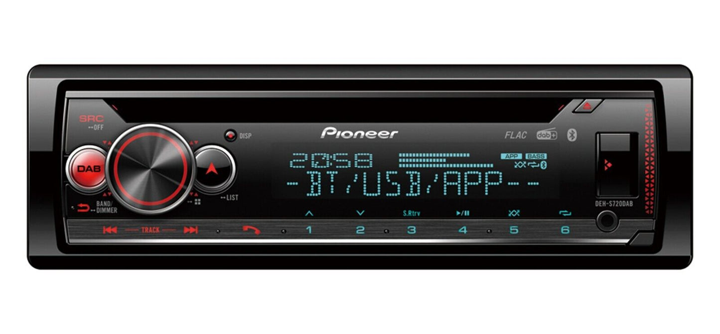 Pioneer DEH-S720DAB Car Headunit DAB/DAB+, Bluetooth, USB, Spotify, CD