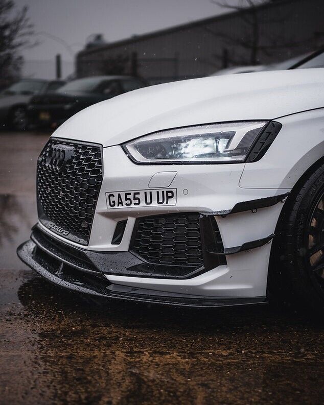 Dark Ghost - Audi RS5 B9 Front Canards - Painted Gloss Black