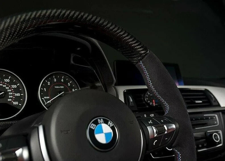 Carbon & Alcantara D Shape Steering Wheel for BMW F Series 2015-2019 MSPORT Only