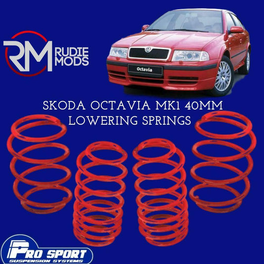 ProSport Lowering Springs for Skoda Octavia Mk1 Hatch 1.6 40MM Authorised Dealer