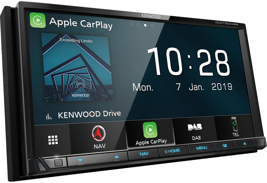 Kenwood DNX7190DABS 7.0” WVGA AV-Receiver with Navigation Carplay Android Auto