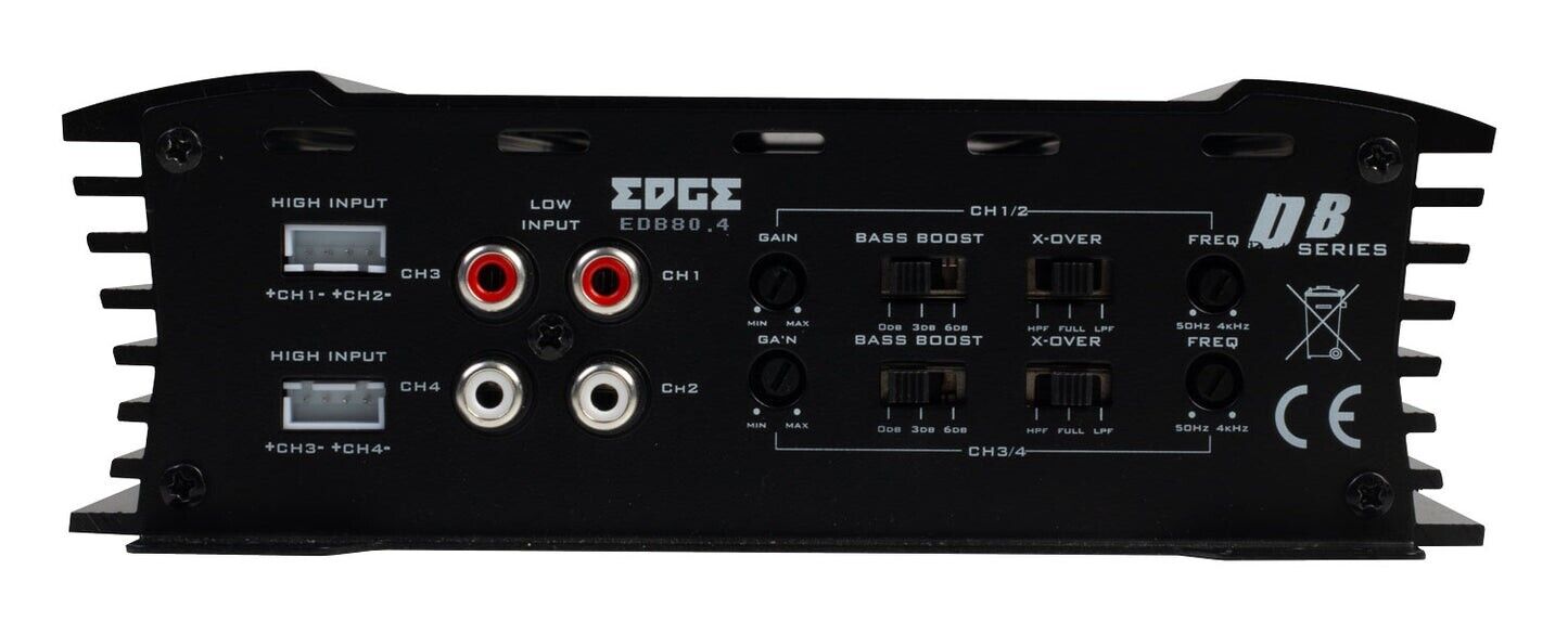 EDGE 4 Channel 640 Watts Max Car Van Audio Amplifier DB Series - EDB80.4LITE-E2