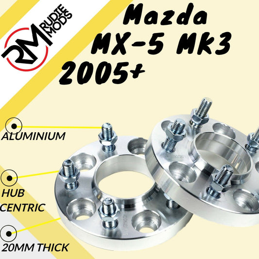 Mazda MX-5 MK3 2005 Onwards 5x114.3 67.1 20mm Hubcentric wheel spacers UK MADE