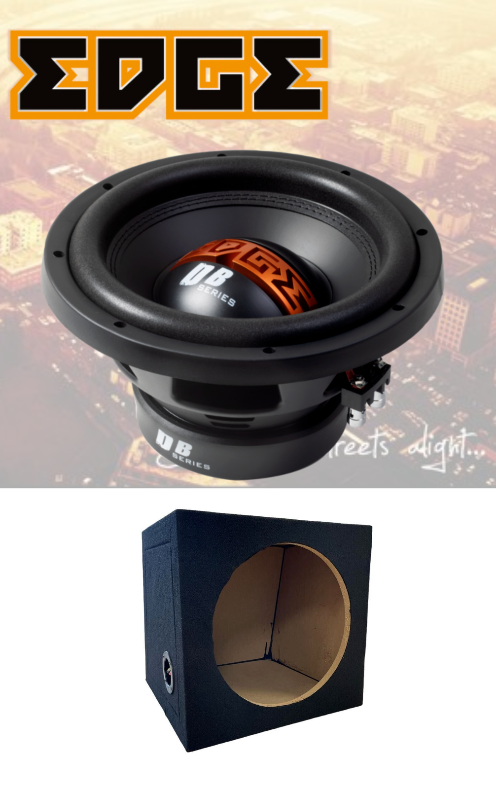 12" Sealed Car Audio Subwoofer Enclosure Choice of Vibe, Edge or Phoenix Gold