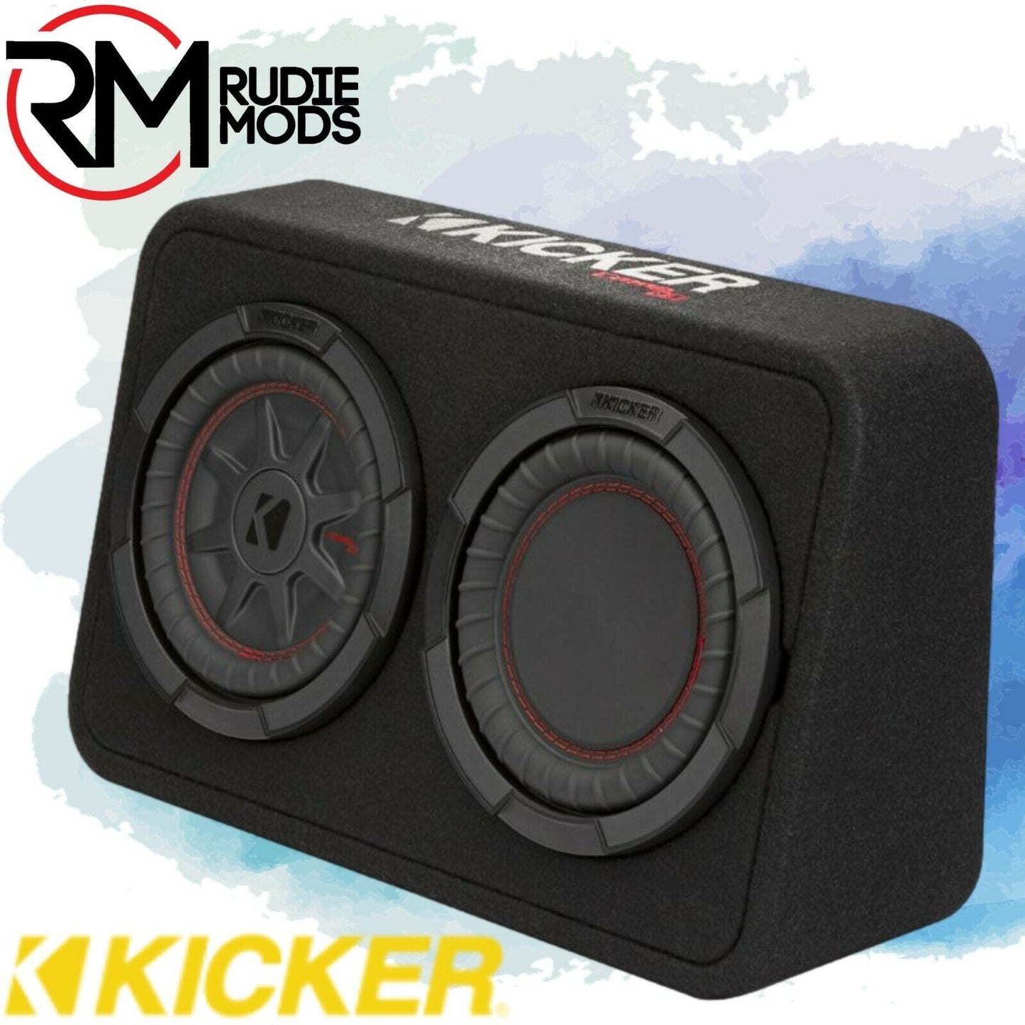 Kicker COMPRT 8" THIN PROFILE LOADED ENCLOSURE - 2 OHM Subwoofer