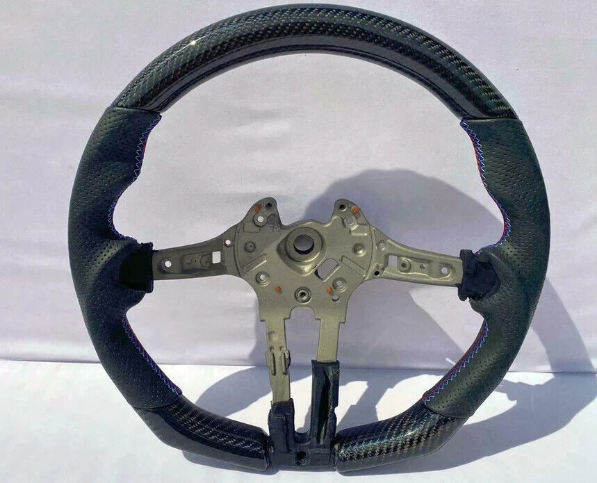 Carbon & Nappa Leather Steering Wheel - BMW F Series 2015-2019 MSPORT Only