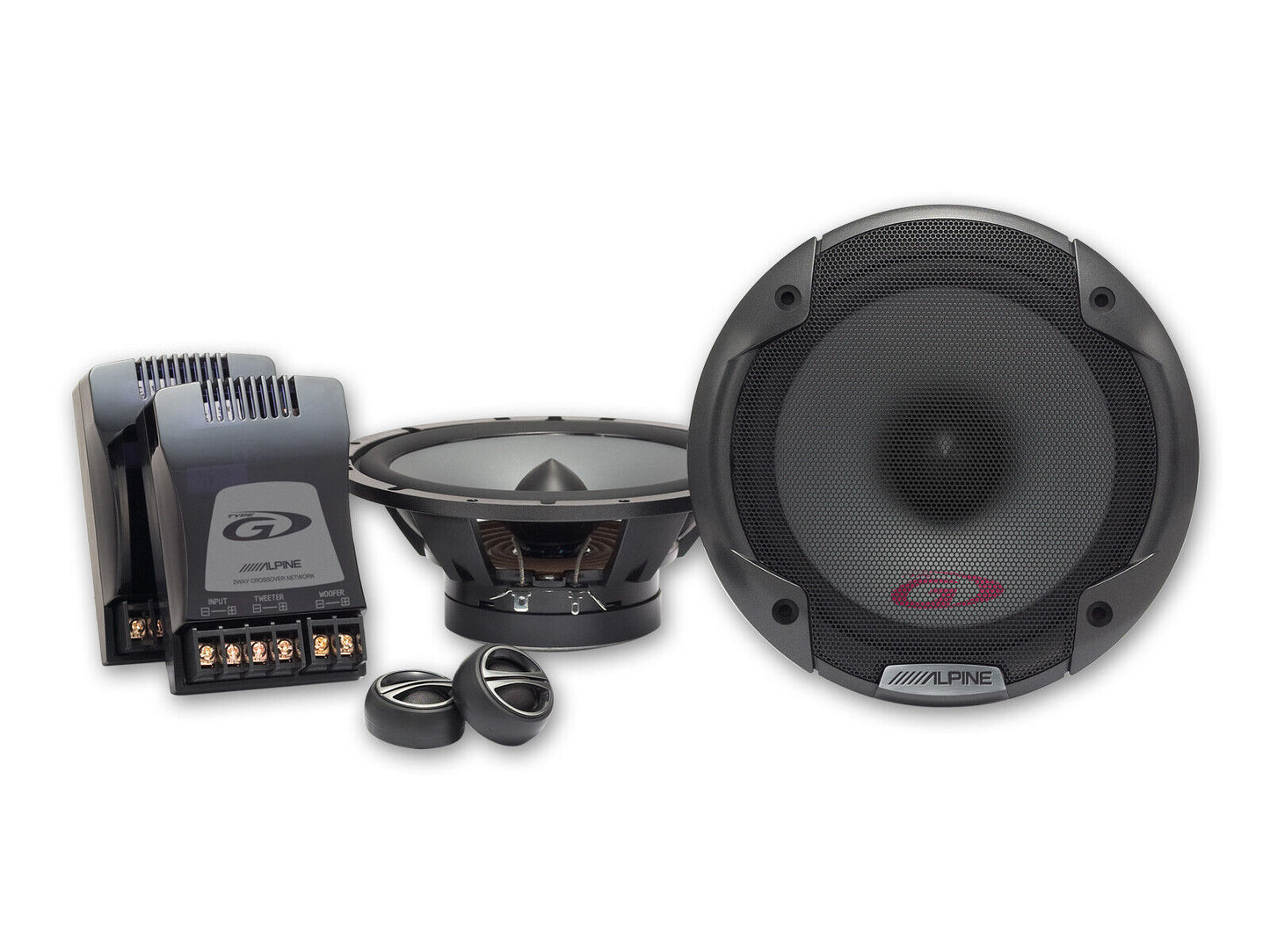 Alpine SPG-17CS Speakers 6.5 Inch 16.5cm G Series Car 2 Way Component 70w RMS