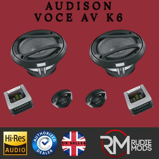 Audison Voce AV K6 2 WAY Component 6.5" Car Speakers 16.5cm Autorised Dealer