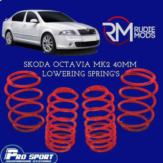 ProSport 40mm Lowering Springs for Skoda Octavia Mk2 Authorised Dealer 120882