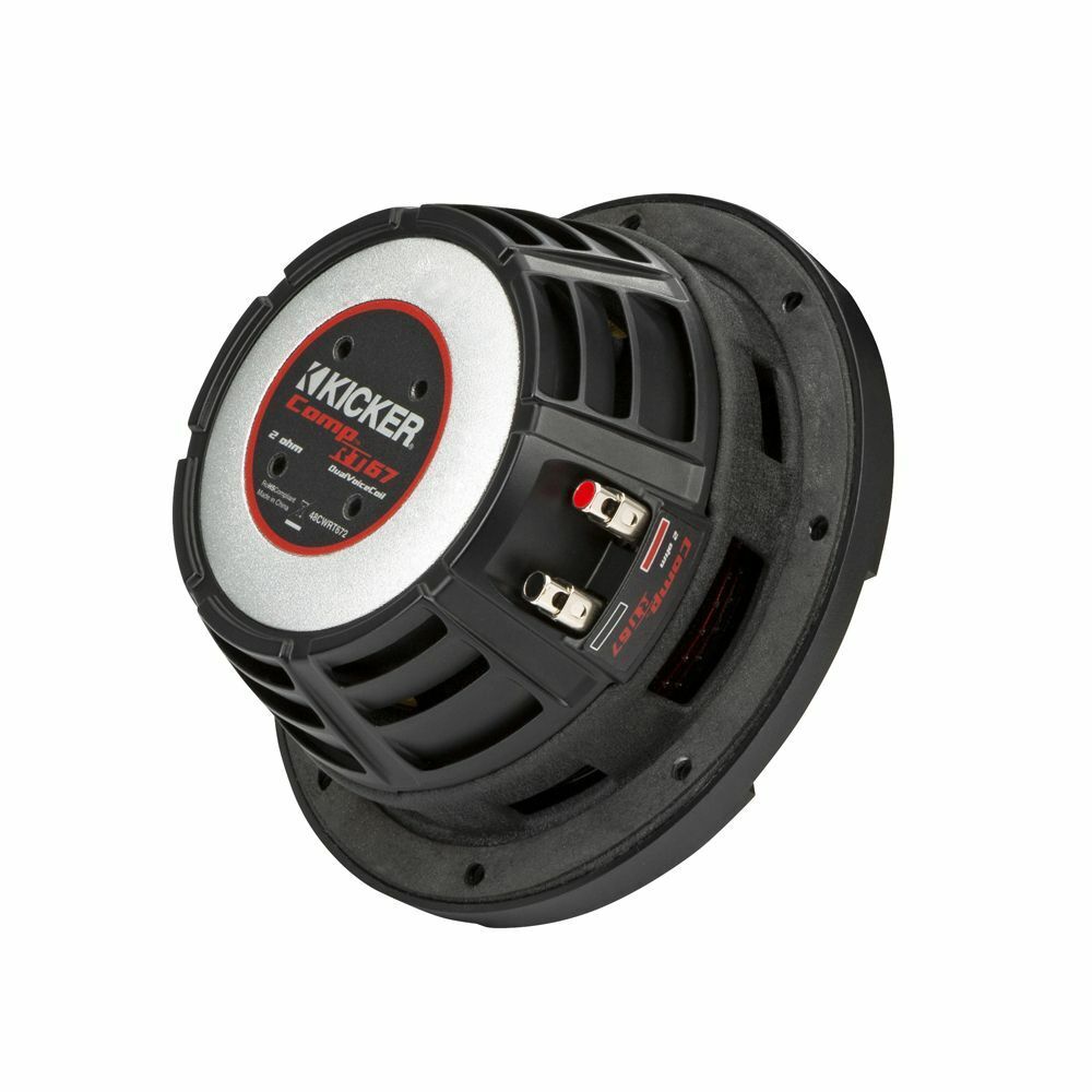 Kicker COMPRT 6.75" Thin Profile Dual Voice Coil Subwoofer - 2 Ohm KA48CWRT672