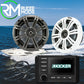 Kicker Marine KMC4 & 6.5" Coaxial Speaker Bundle for Yachts & Watercraft