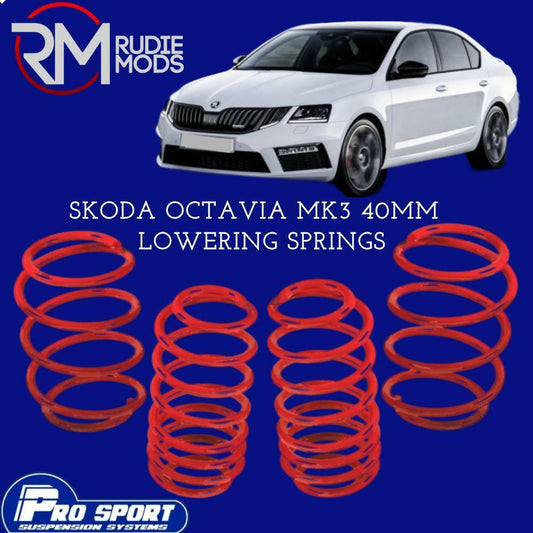 ProSport Lowering Springs for Skoda Octavia mk3 Saloon Authorised Dealer 122340