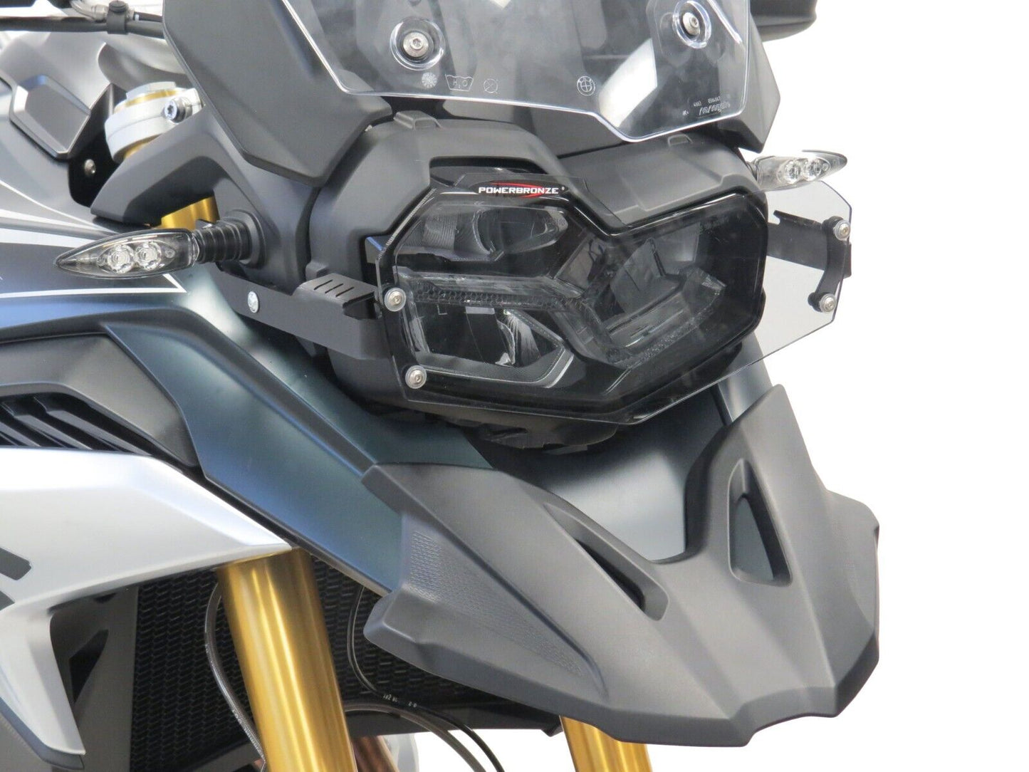 Headlight Protector Lens Cover BMW F750GS, F850GS LED LIGHTS ONLY Brackets