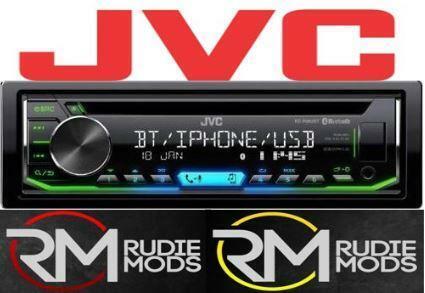 New JVC KD-R992BT Single Din Bluetooth CD AUX USB Multicolor Handsfree UK Stock