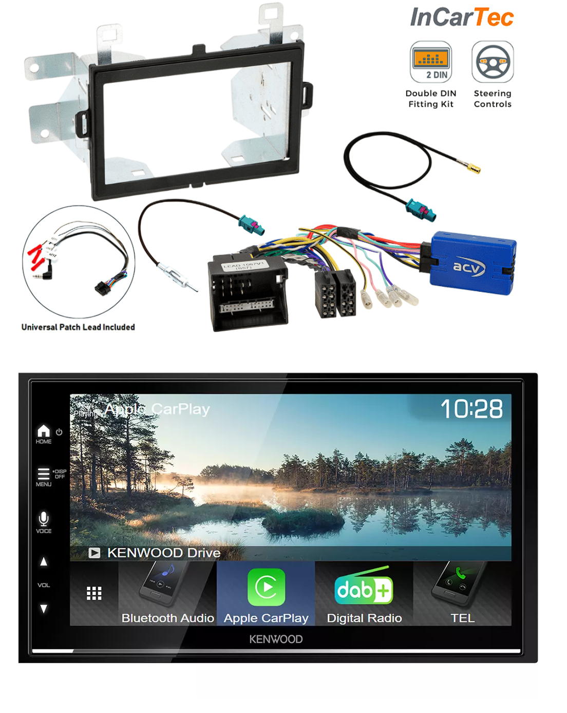 Kenwood DMX7722DABS Mercedes Sprinter 18-23 Double DIN stereo upgrade