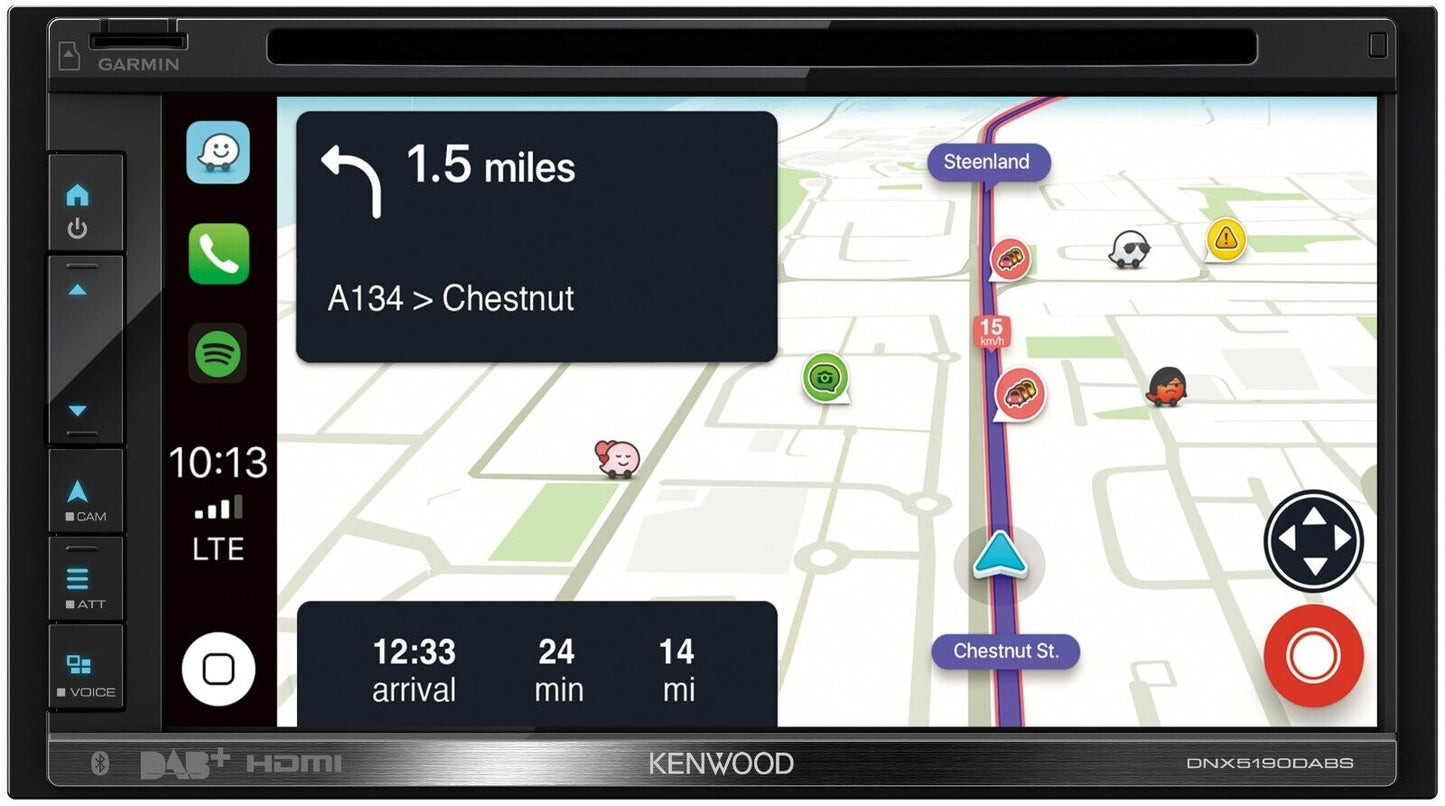KENWOOD DNX 5190DABS 6.8" Carplay Android Auto Headunit with DAB+ & Navigation
