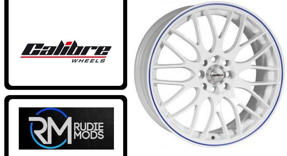 Calibre Motion White/Blue 17" Alloy's To Fit Fiesta ST 2017 Authorised Dealer