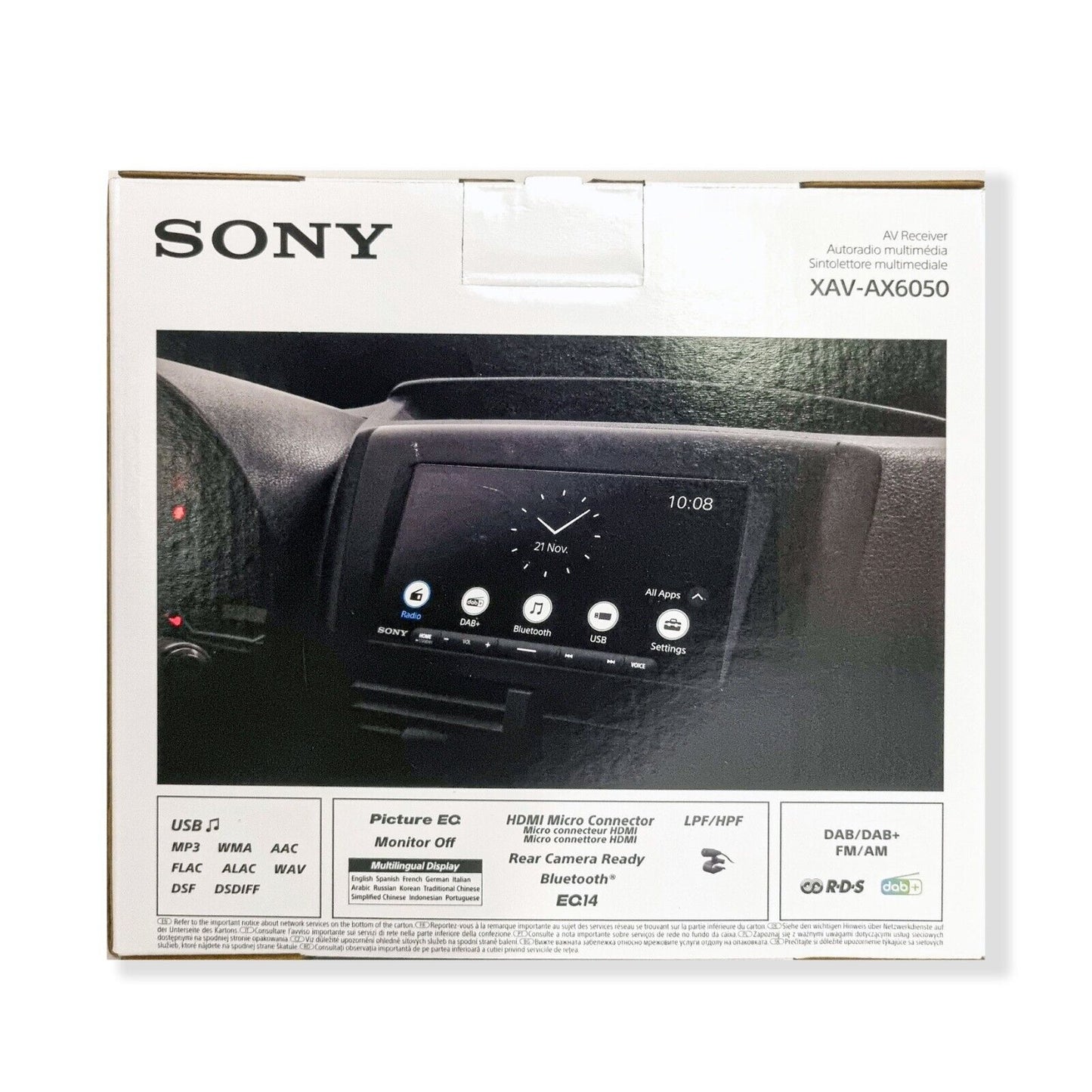 SONY XAV AX6050 7" WIRELESS CARPLAY/ ANDROID AUTO CAR MEDIA PLAYER