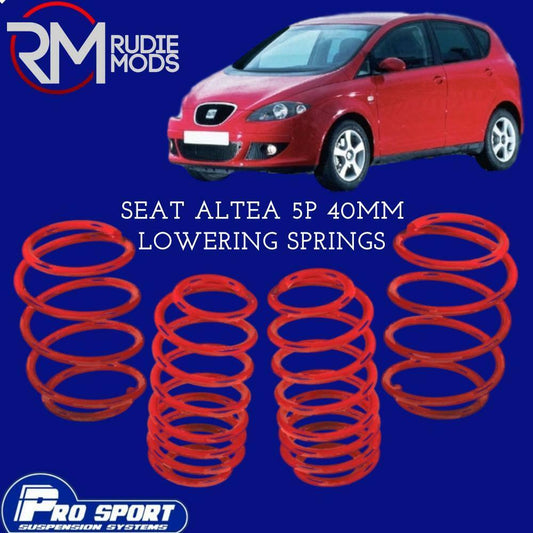 ProSport 40mm Lowering Springs for Seat Altea Authorised Dealer 121026