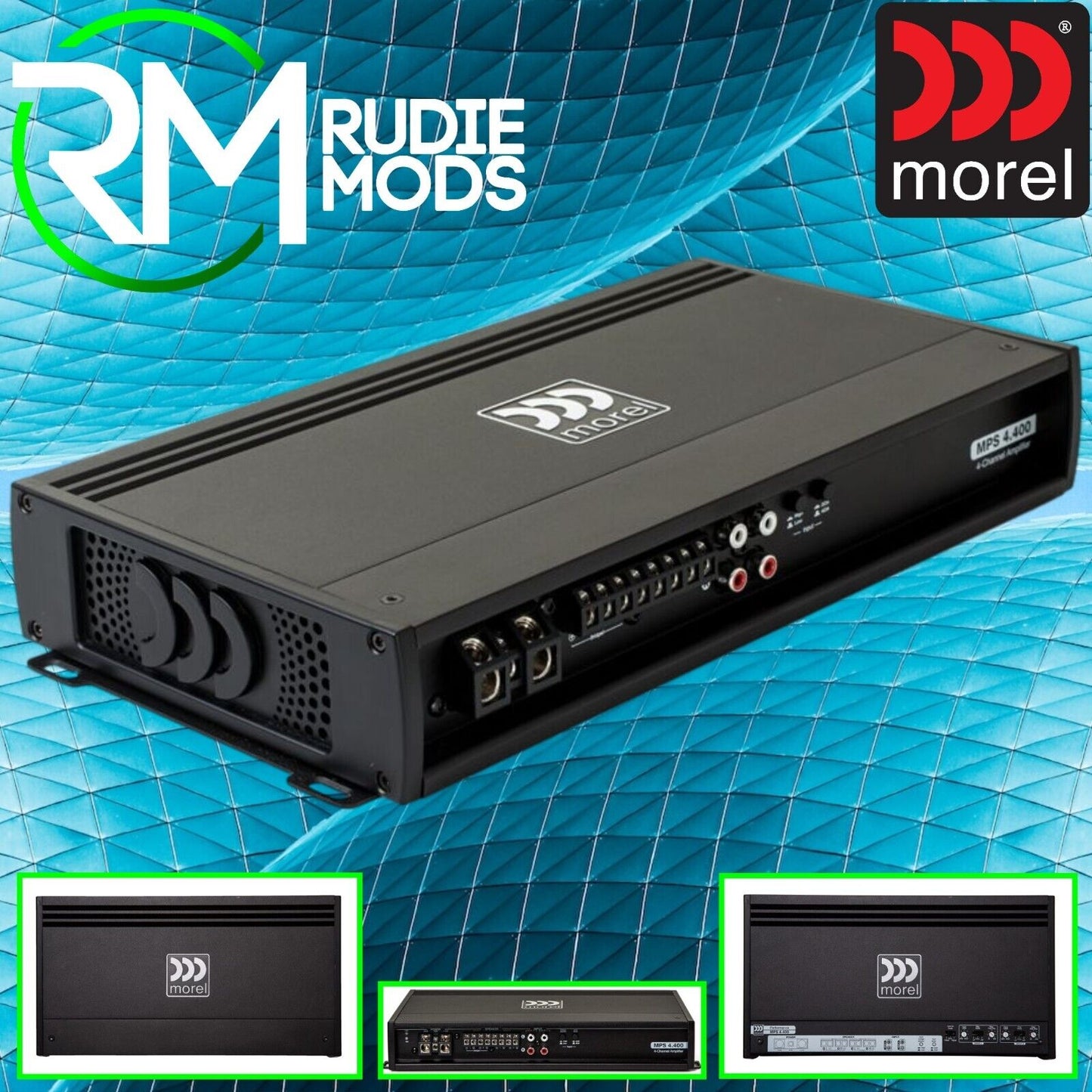 MOREL MPS 400W 4 CHANNEL CLASS A/B FULL-RANGE AMPLIFIER - Ex Display