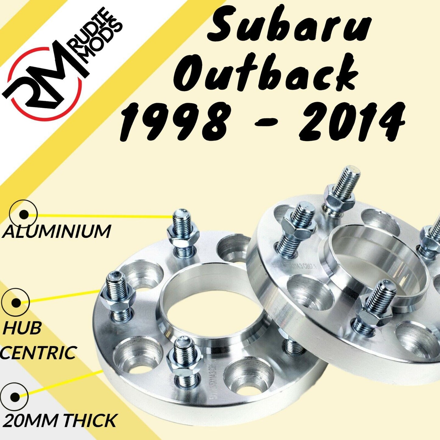 20mm Hubcentric Wheel Spacers to fit Subaru Outback 1998-2014 1 Pair 5x100 56.1