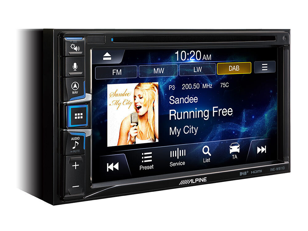 Alpine INE-W611D 6.5-inch Touch Screen built-in Nav, DAB+, CD/DVD Apple Carplay