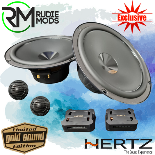 Car 6.5" Component Speakers Hertz DPK 165.3 Limited Edition Gold Sound