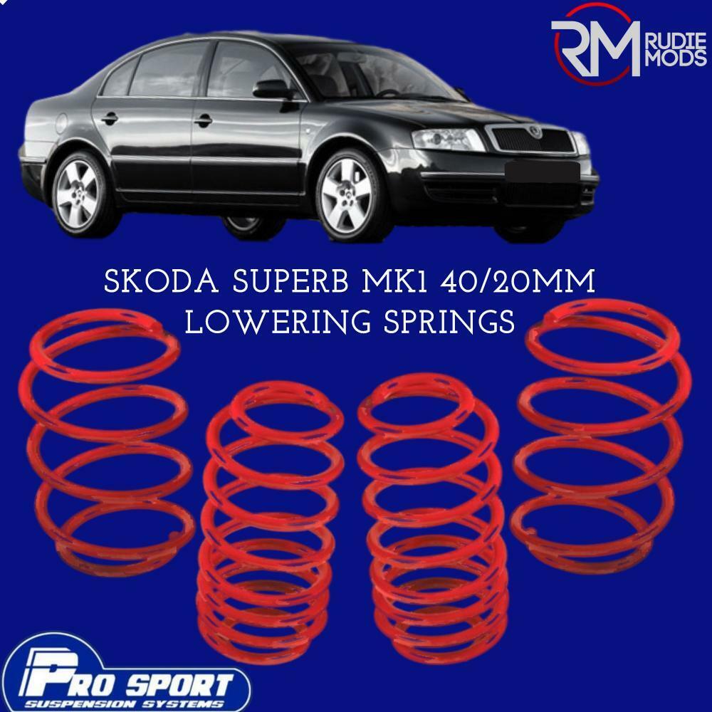 ProSport 40/20mm Lowering Springs for Skoda Superb Mk1 Authorised Dealer 121145