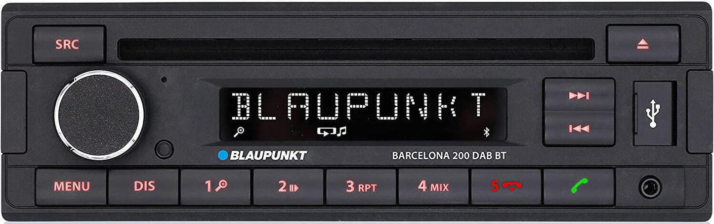 Blaupunkt Barcelona 200 DAB BT Car Stereo DAB Radio with Bluetooth CD USB