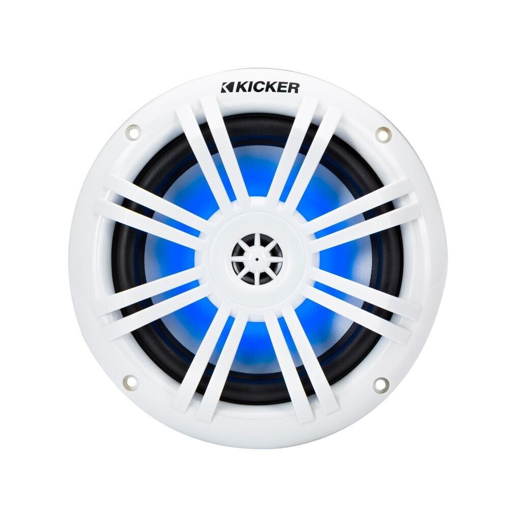 KICKER MARINE 6.5" (165 MM) COAXIAL SPEAKER SYSTEM WITH WHITE LED GRILLS