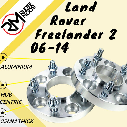 Land Rover Freelander 2 06-14 5x108 25mm M14x1.5 Hubcentric  spacers UK MADE