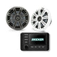 Kicker Marine KMC4 & 6.5" Coaxial Speaker Bundle for Yachts & Watercraft