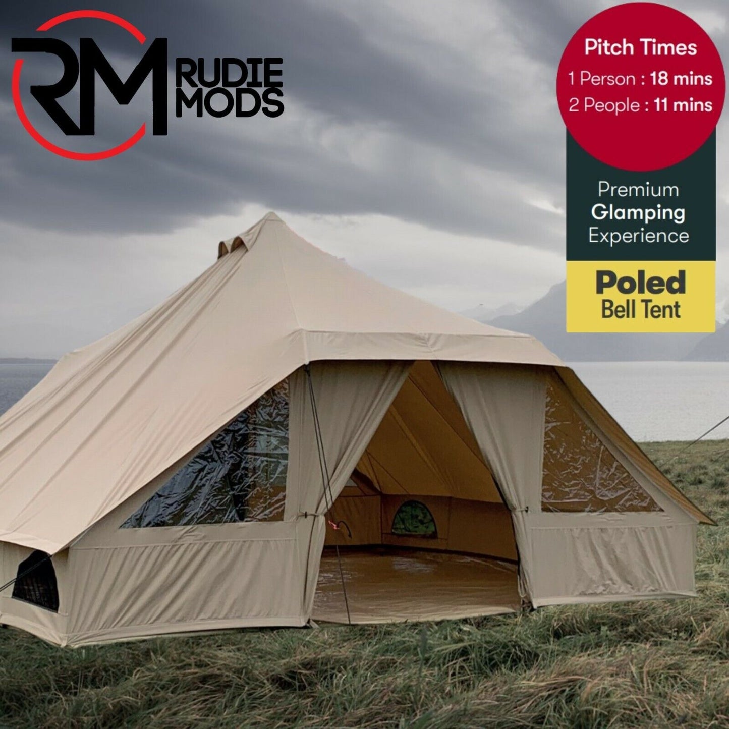 10 Person Canvas Bell Tent by Quest A5003