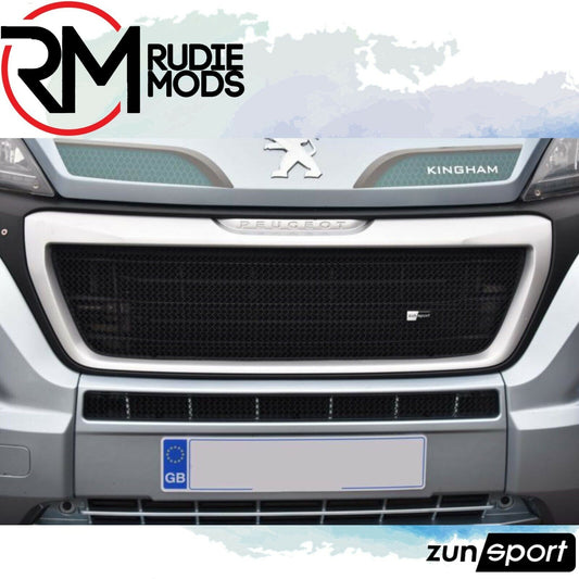 Zunsport Black Front Grille Set for Peugeot Boxer 3rd Gen Facelift 2014+