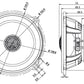 BLAM Relax 130RFC 130mm (5.25inch) Hi-efficiency 2ohm, 2-Way Coaxial speakers