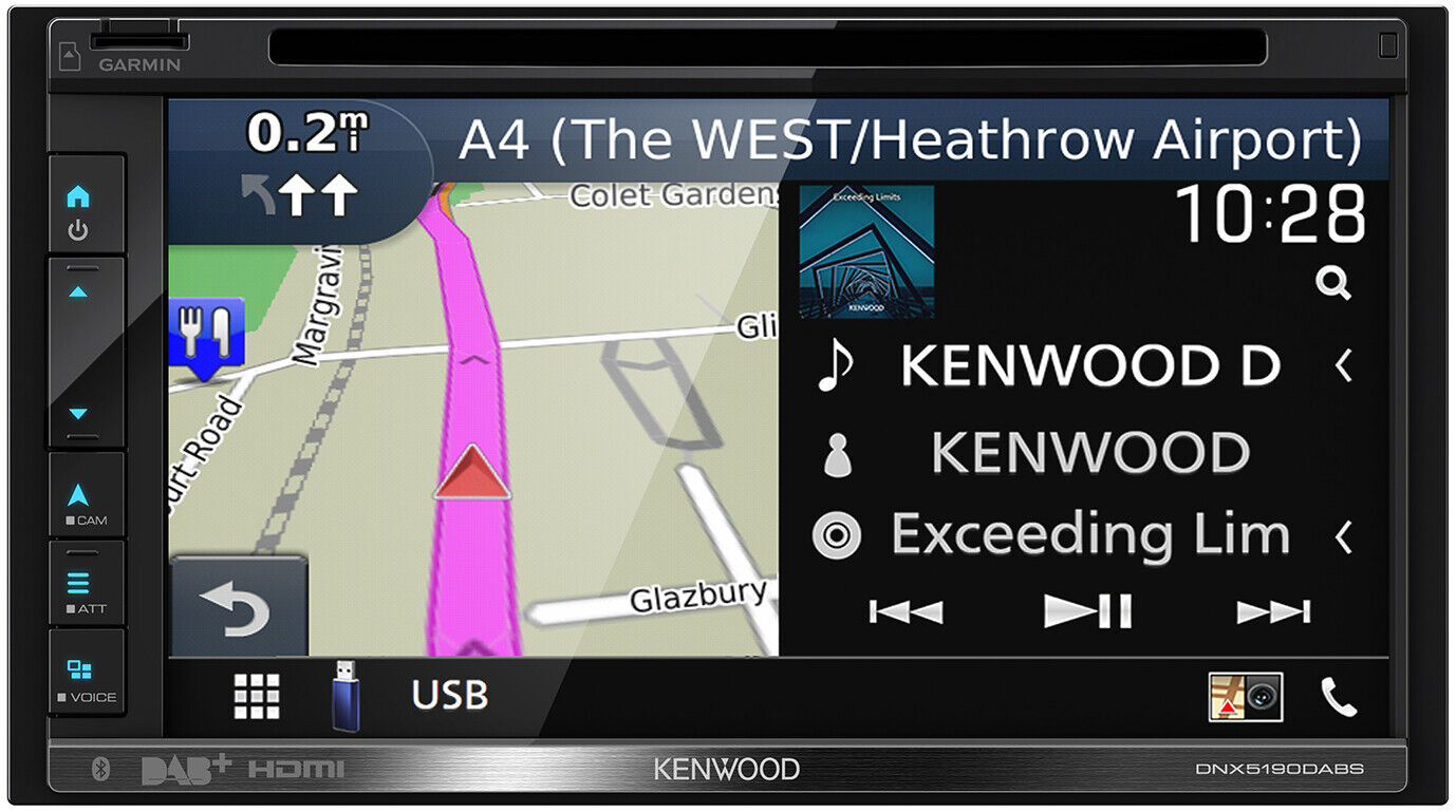 KENWOOD DNX 5190DABS 6.8" Carplay Android Auto Headunit with DAB+ & Navigation