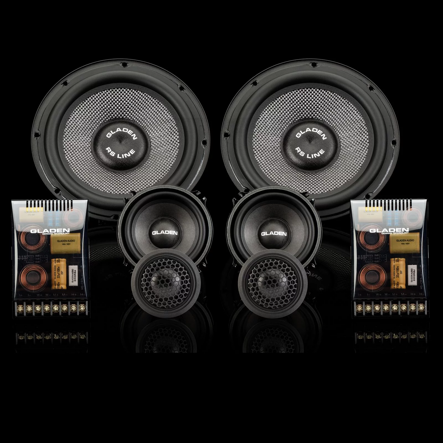 GLADEN RS-165.3 G2 3-WAY ALL-ROUND CAR COMPONENT SPEAKER SYSTEM