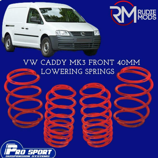 ProSport 40mm Front Lowering Springs for VW Caddy Mk3 Authorised Dealer 121802