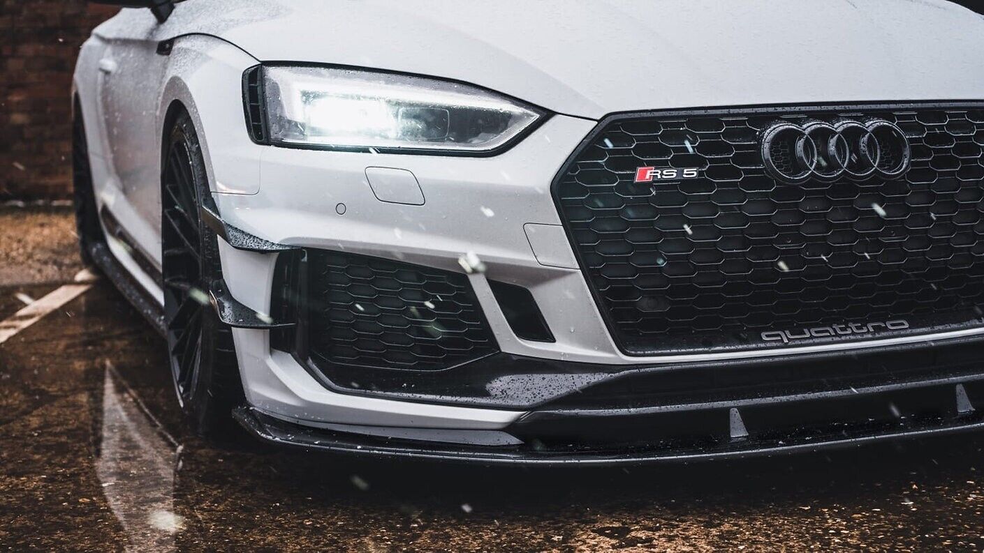 Dark Ghost - Audi RS5 B9 Front Canards - Painted Gloss Black