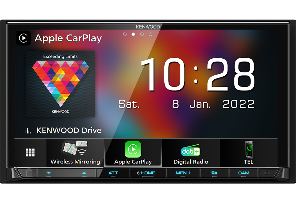 Kenwood 7" Carplay Android Auto Car Digital Media AV Receiver DAB DMX8021DABS