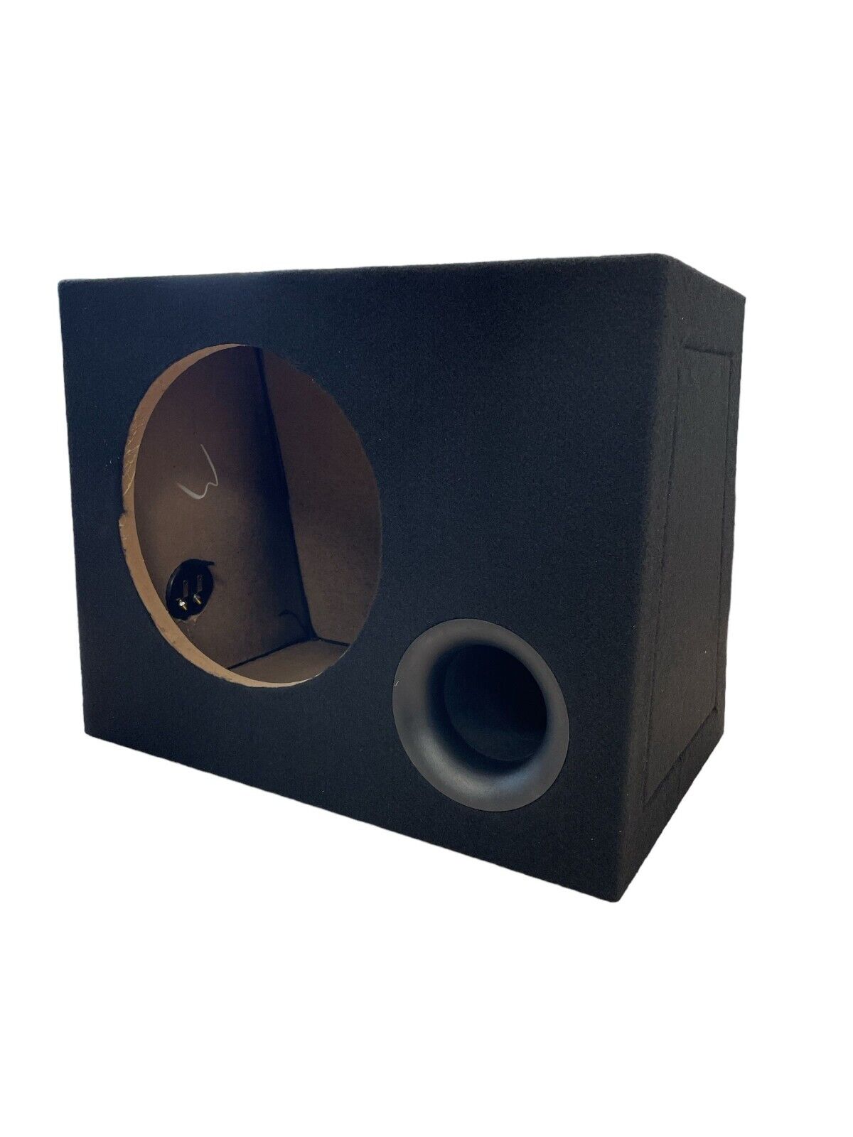 10" Ported Empty Sub Subwoofer Enclosure 25L MDF Black Carpted Boom Bass Box