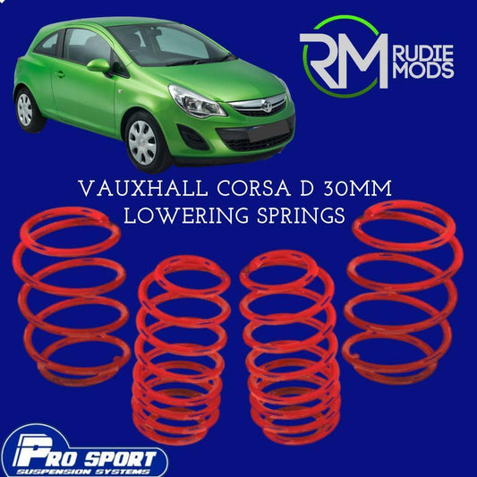 ProSport 30mm Lowering Springs for Vauxhall Corsa D Authorised Dealer 131152