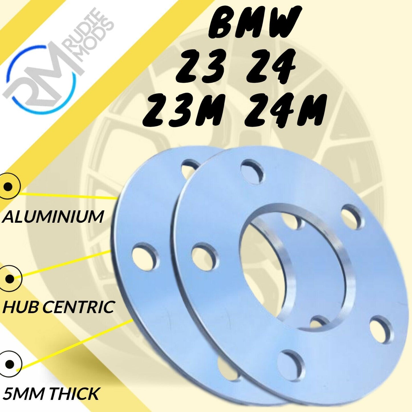 5mm Alloy Hubcentric Wheel Spacers 5x120 72.6 1 pair to fit BMW Z3 Z4 Z3M Z4M