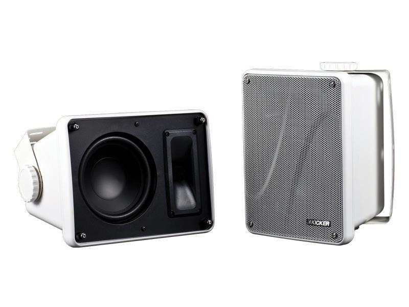 Kicker KA46KB6G White Indoor Outdoor or Marine 2 Way Speakers 1 PAIR