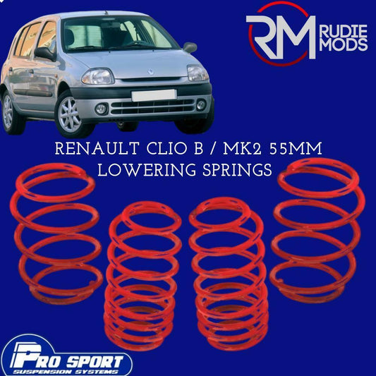 ProSport 50mm Lowering Springs for Renault Clio Mk2 Authorised Dealer 120700